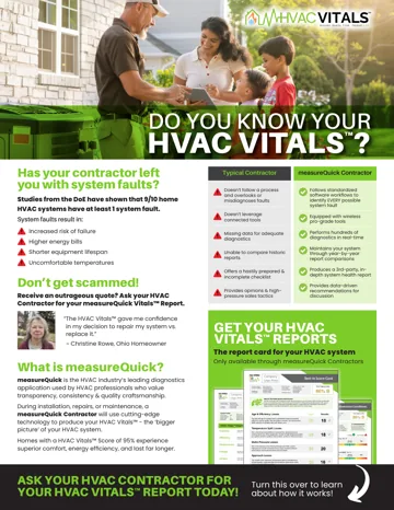 HVAC Vitals™ Flyer cover page
