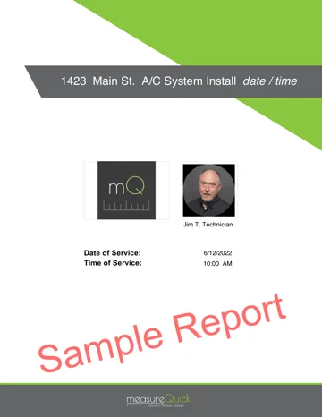 Pro Report Sample cover page