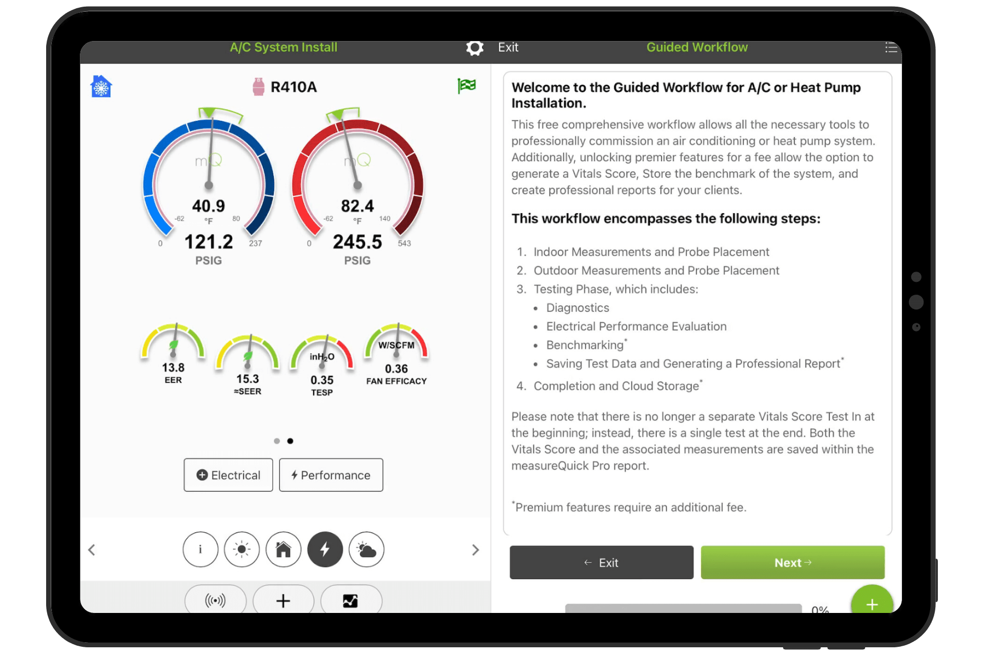 measureQuick 2.5 on an iPad