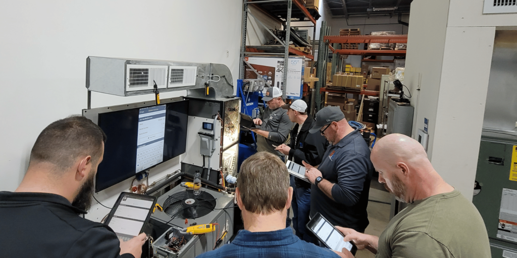 measureQuick® Training Units 6 a group of men in a factory