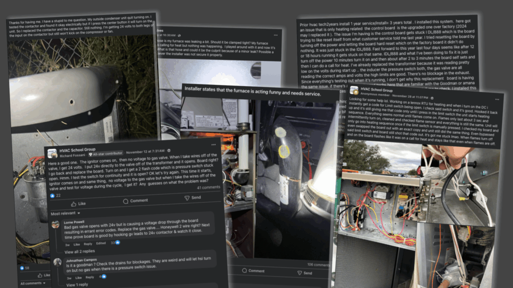 HVAC Technician Burnout: The Support System That Doesn't Exist 1 Some of the many facebook posts asking for help 1