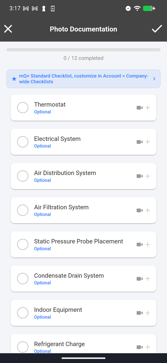 Documentation-Only Mode showing photo capture and notes interface without diagnostic instruments connected