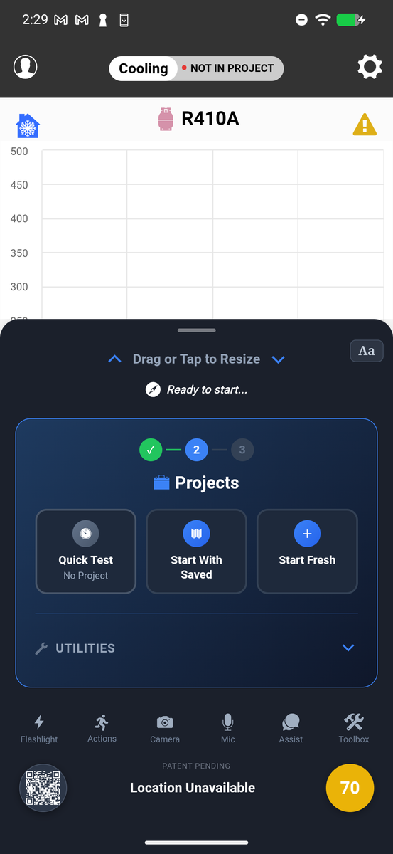 mQ+ redesigned field interface with bottom navigation drawer